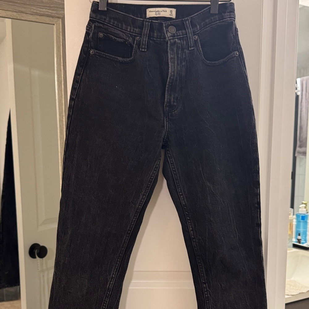 Abercrombie & Fitch Men's Dark Gray Straight Jeans